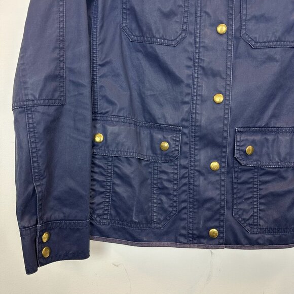 J. Crew Coated Navy Downtown Field Utility Jacket XS - Picture 6 of 15
